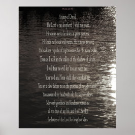 Psalm 23 Print, David, Waarde Poster Papier (Mat)