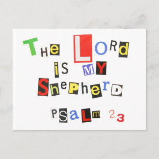 Psalm 23 Ransom Note Briefkaart