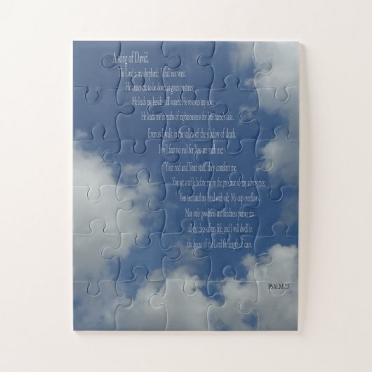 Psalm 23, Red Sky, overmaatse onderdelen - Eenvoud Legpuzzel (Verticaal)