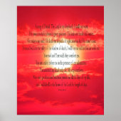 Psalm 23, Red Sky, Value Poster Paper (Matte) (Voorkant)