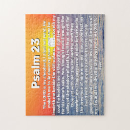 Psalm 23 Rode Oceaan Zonsondergang Bijbelvers Legpuzzel