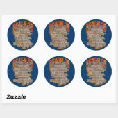 psalm 23 ronde sticker (Vel)