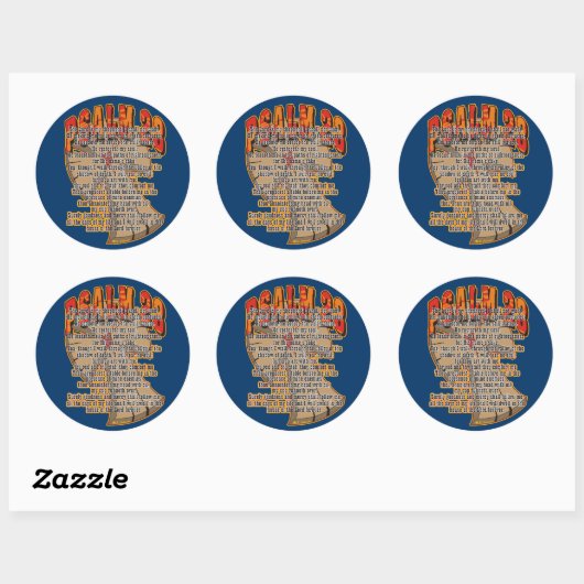 psalm 23 ronde sticker (Vel)