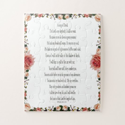 Psalm 23, Roos ventilator, uitdagend, gemakkelijk  Legpuzzel (Verticaal)