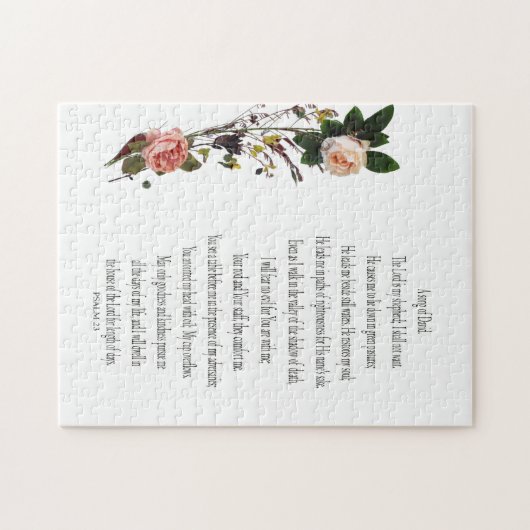 Psalm 23, Roos ventilator, uitdagende puzzel Legpuzzel (Horizontaal)