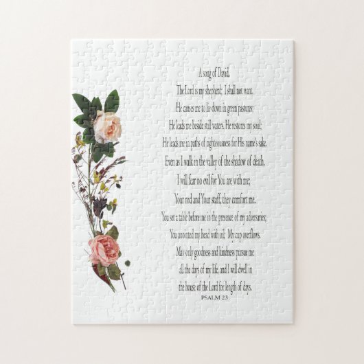 Psalm 23, Roos ventilator, uitdagende puzzel Legpuzzel (Verticaal)