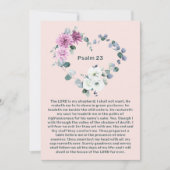 Psalm 23 Roze Bloemhart Viering van het Leven Kaart (Voorkant)