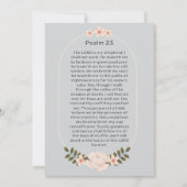 Psalm 23 Roze bloemige Viering van het Leven Funer Kaart (Voorkant)