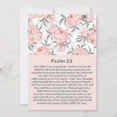 Psalm 23 Roze Bloemmotief Viering van het Leven Kaart (Voorkant)
