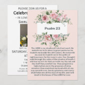 Psalm 23 Roze pioenroos viert het leven Kaart (Voorkant / Achterkant)