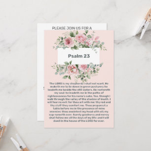 Psalm 23 Roze pioenroos viert het leven Kaart