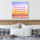 Psalm 23 Roze strand Canvas Afdruk (Insitu (Slaapkamer))