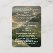 Psalm 23 Schriftuur Herinneringsgeschenk Visitekaartje (Achterkant)