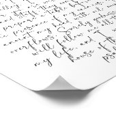 Psalm 23 Script Font Poster (Hoek)