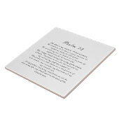 Psalm 23-scripts Eenvoudig elegant zwart-wit Tegeltje (Zijkant)