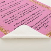 Psalm 23 Sherpa Blanket Deken (3/4)