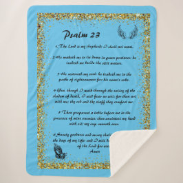 Psalm 23 Sherpa Blanket Deken