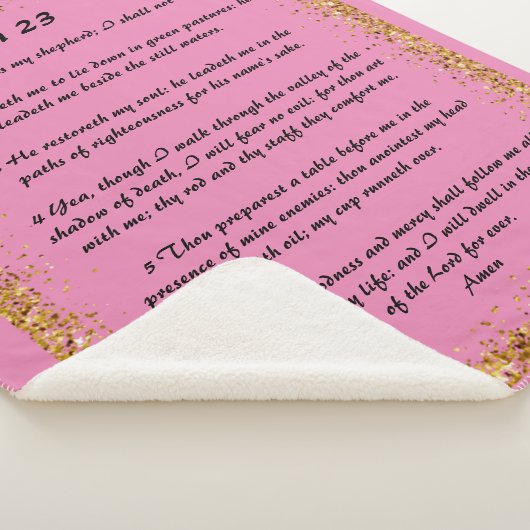 Psalm 23 Sherpa Blanket Sherpa Deken (3/4)