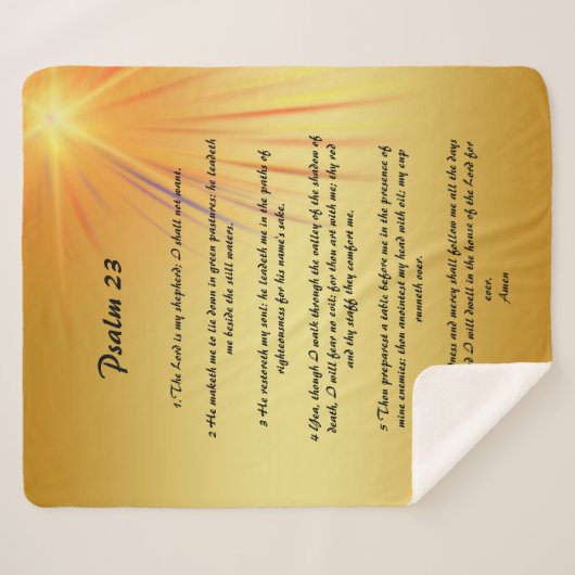 psalm 23 sherpa deken (Voorkant (horizontaal))