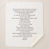 Psalm 23 Sherpa Fleece Blanket  Sherpa Deken (Voorkant)