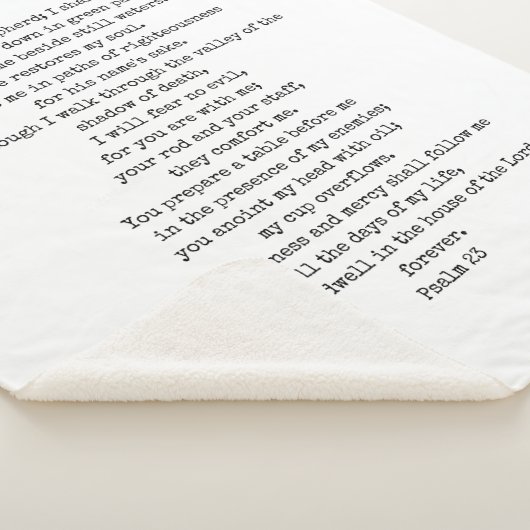 Psalm 23 Sherpa Fleece Blanket  Sherpa Deken (3/4)