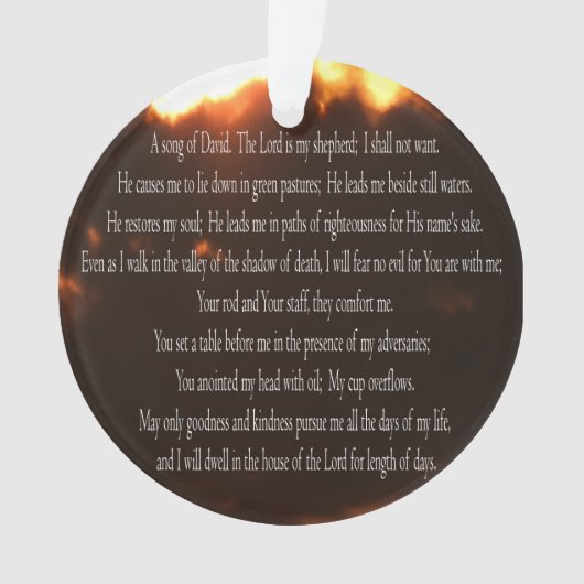 Psalm 23, Song for David, Fire Sky, Ornament (voorkant)