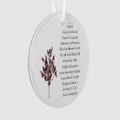 Psalm 23, Song for David, Floral Acryllic Ornament (voorkant)