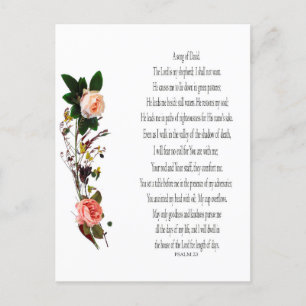 Psalm 23, Song van David Briefkaart