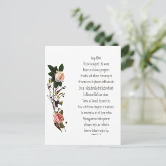 Psalm 23, Song van David Briefkaart (Staand voorkant)