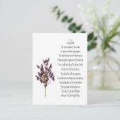 Psalm 23, Song van David, Floral Briefkaart (Staand voorkant)