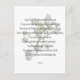 Psalm 23, Song van David, Floral Briefkaart