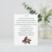 Psalm 23, Song van David, Floral Briefkaart (Staand voorkant)