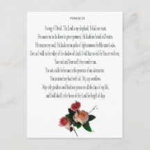 Psalm 23, Song van David, Floral Briefkaart