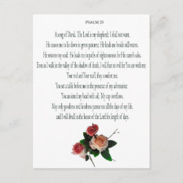 Psalm 23, Song van David, Floral Briefkaart
