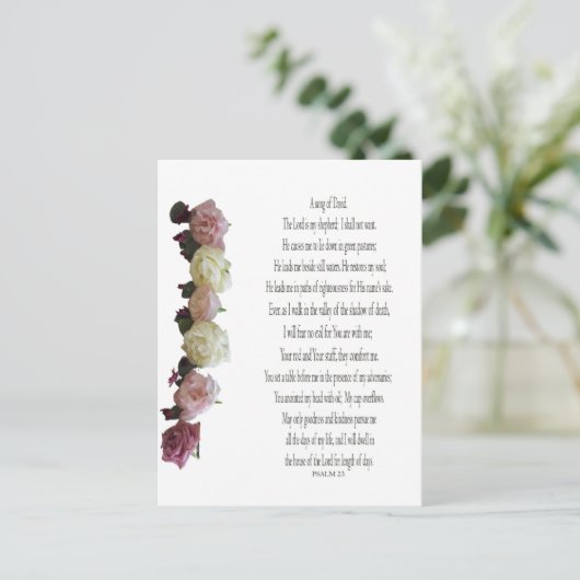 Psalm 23, Song van David, Vakantiek Briefkaart (Staand voorkant)