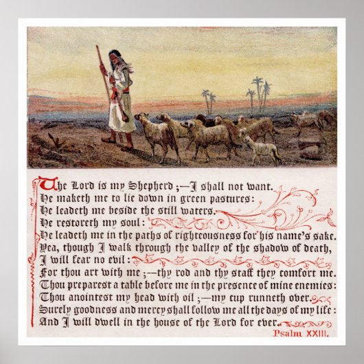 Psalm 23 SQ Poster (Voorkant)