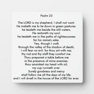 Psalm 23 Square Tabletop Foto Plaque Fotoplaat