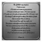 Psalm 23 - Staal Foto Afdruk (Voorkant)