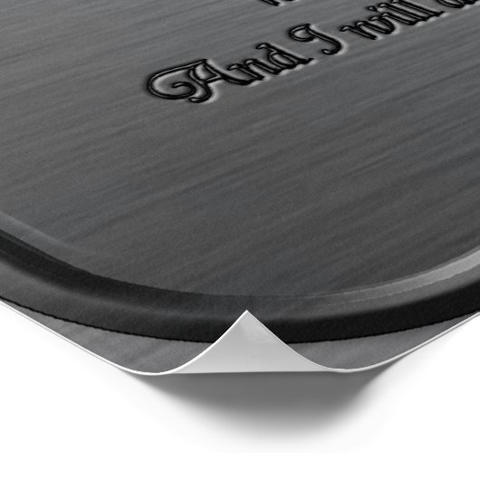 Psalm 23 - Staal Poster (Hoek)