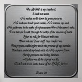 Psalm 23 - Staal Poster (Voorkant)