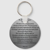 Psalm 23 - Staal Sleutelhanger (Voorkant)