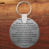 Psalm 23 - Staal Sleutelhanger (Voorkant)