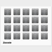Psalm 23 - Staal Vierkante Sticker (Vel)
