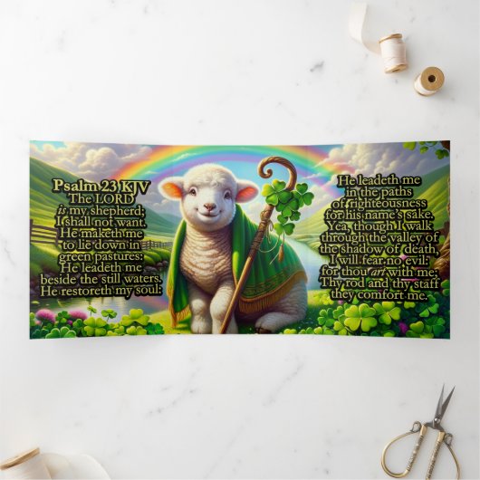 Psalm 23 Statenvertaling Tract - Zoete Lam Drieluik Kaart (Binnen)