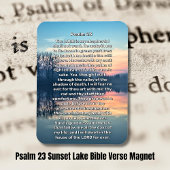 Psalm 23 Sunset Lake Religious Magneet