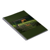 Psalm 23 tekst met paard naast stilstaande wateren notitieboek (Rechterzijde)