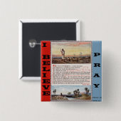 Psalm 23, The Lord is mijn Shepherd Prayer Button (Voorkant /achterkant)