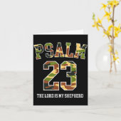 Psalm 23 The Lord Is My Shepherd Camouflage Christ Kaart (Gele Bloem)