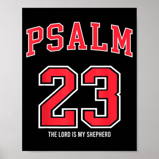 Psalm 23 The Lord Is My Shepherd Christian Footbal Poster (Voorkant)
