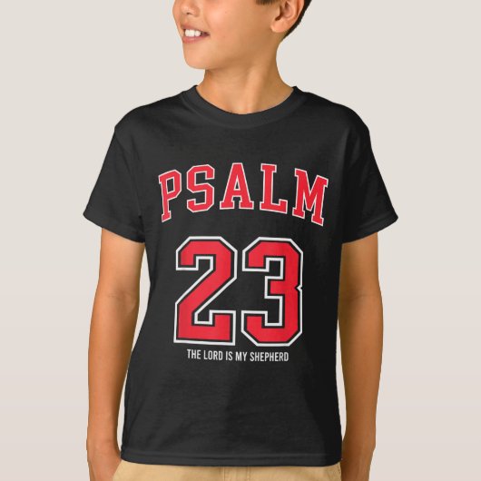 Psalm 23 The Lord Is My Shepherd Christian Footbal T-shirt (Voorkant)